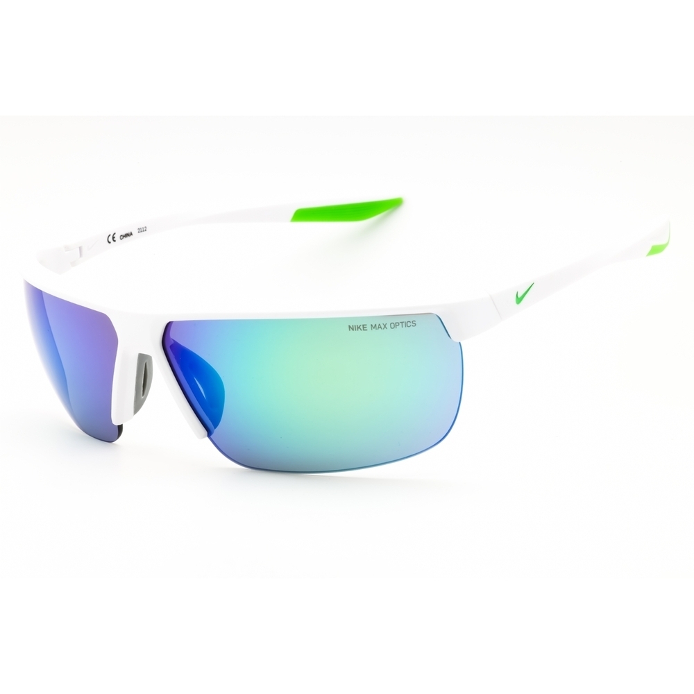 NWT Nike TEMPEST M CW4665 Matte White-Grey Rectangle 71mm Sunglasses